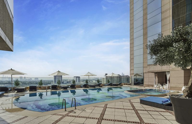Hotel Fairmont Dubai, Vereinigte Arabische Emirate, Dubai. Großes 2